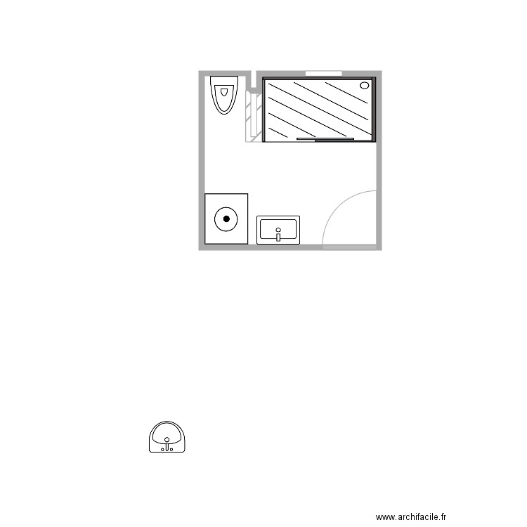 Salle de bain fleury. Plan de 0 pièce et 0 m2