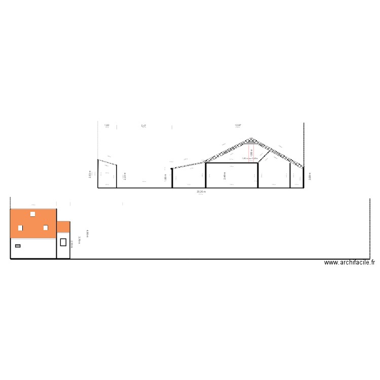 plan de coupe exemple. Plan de 0 pièce et 0 m2