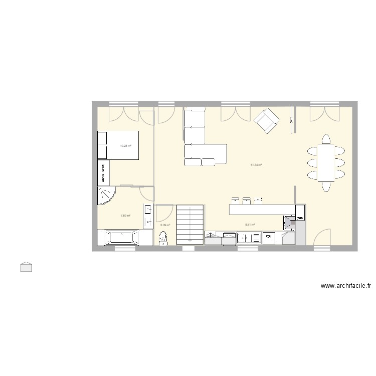 Plan maison Biba RDC V2 . Plan de 0 pièce et 0 m2