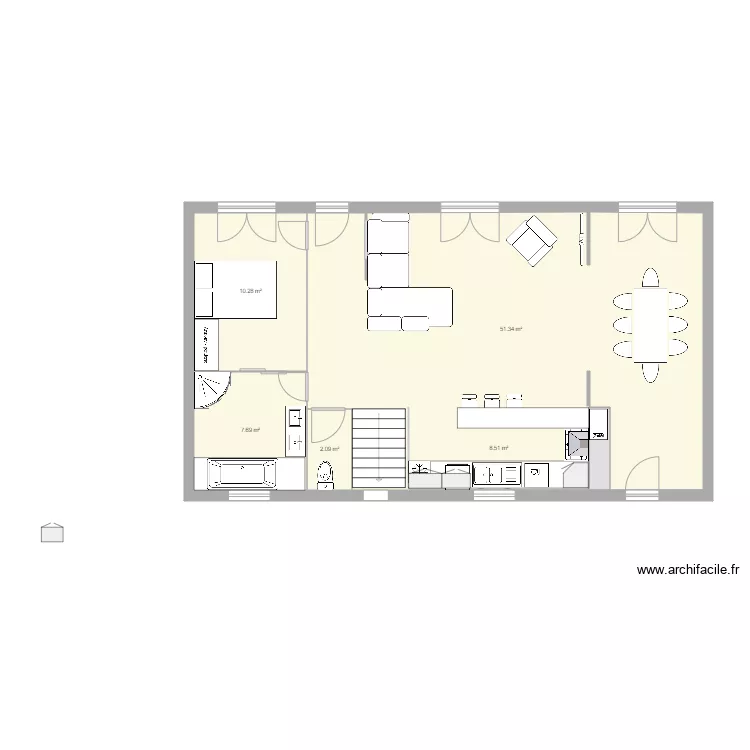 Plan maison Biba RDC V2 . Plan de 