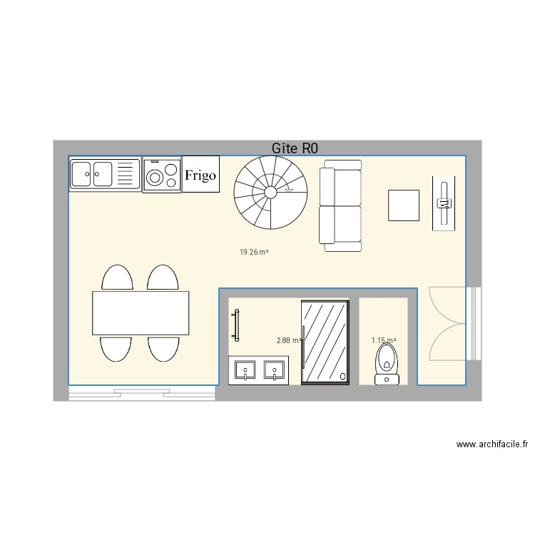 Gite R0 V4. Plan de 0 pièce et 0 m2