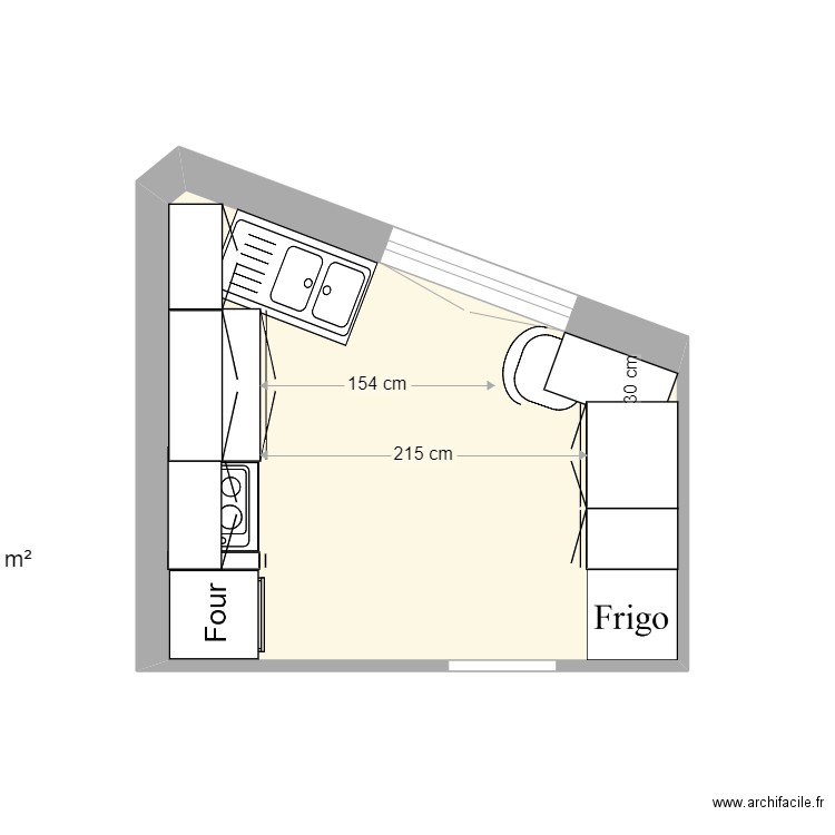 blois2. Plan de 1 pièce et 8 m2