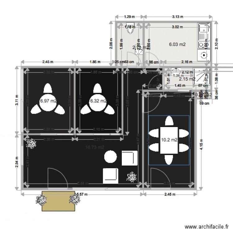 Plan les ouates couleur. Plan de 0 pièce et 0 m2