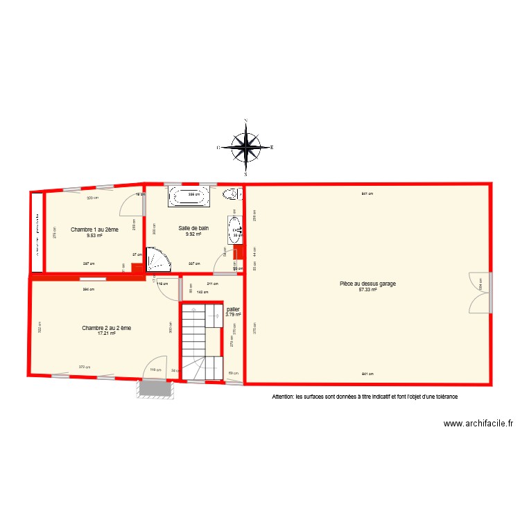 BI 2874 2ème niveau coté. Plan de 0 pièce et 0 m2