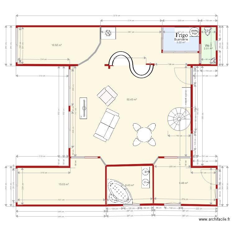 Maison Habitation ST CLAIR 3 Définitif Meublé 3. Plan de 0 pièce et 0 m2