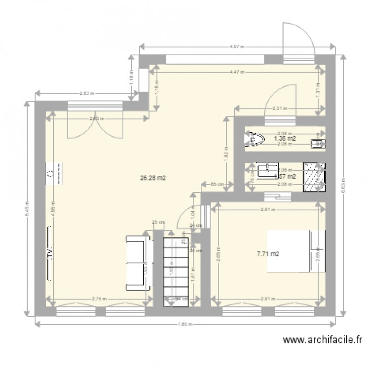 Maison 1 Mesures 1er. Plan de 0 pièce et 0 m2