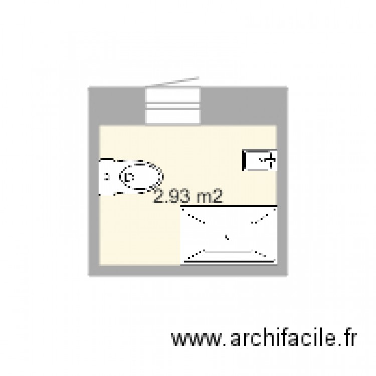 sdb fradin avant v2. Plan de 0 pièce et 0 m2