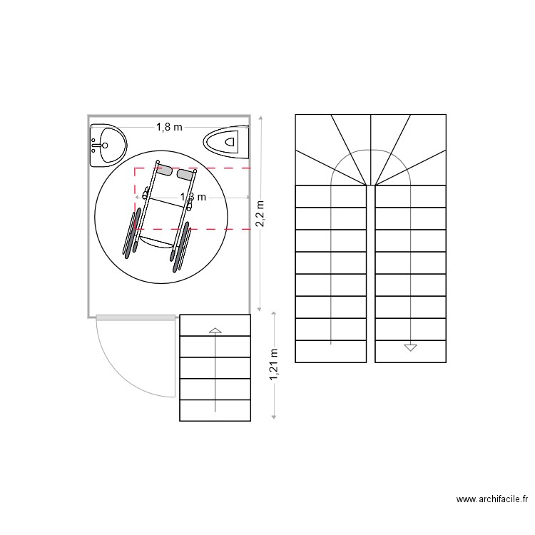 SANITAIRE. Plan de 0 pièce et 0 m2