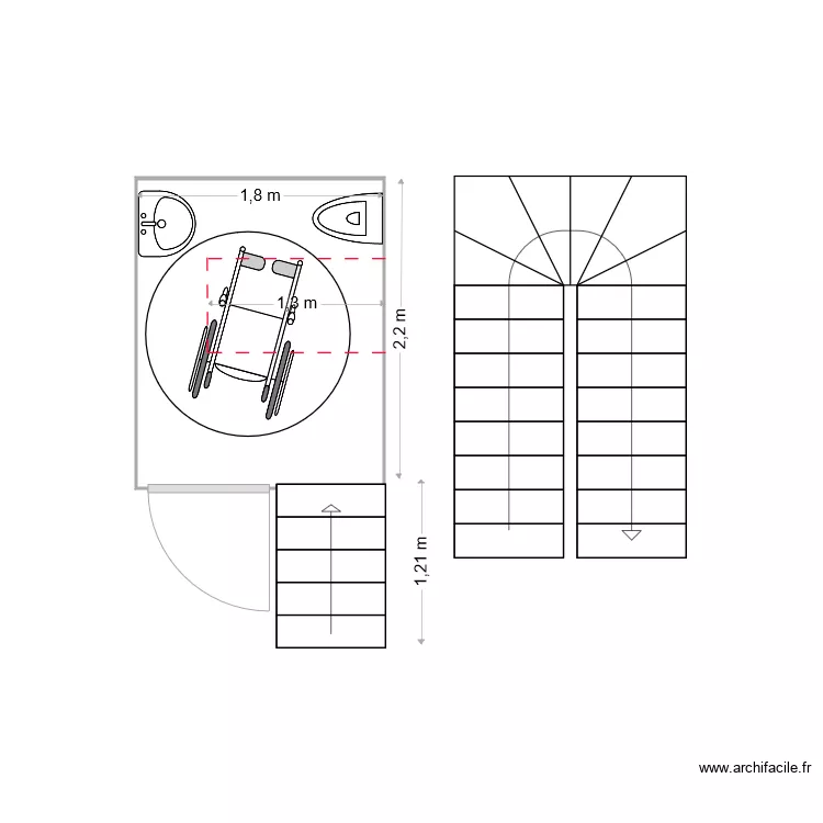 SANITAIRE. Plan de 