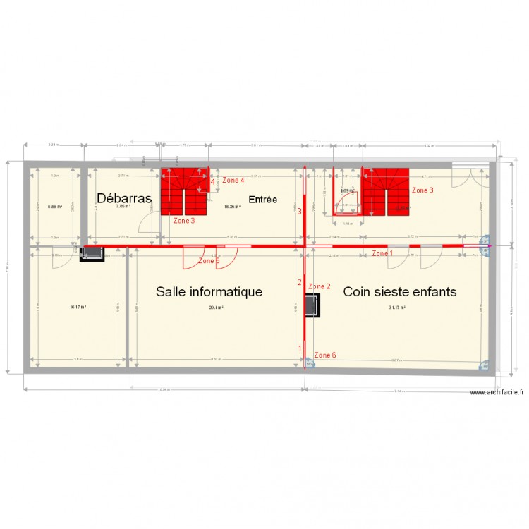 Sacrée Coeur RDC  Etat initial. Plan de 0 pièce et 0 m2