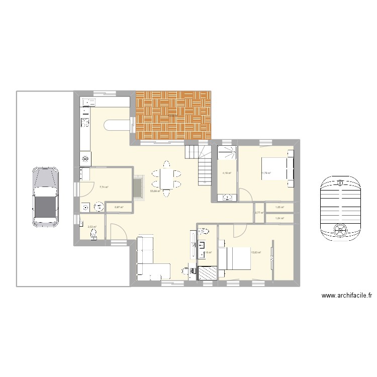 SCI BON APPART - RDC rev 1. Plan de 12 pièces et 119 m2