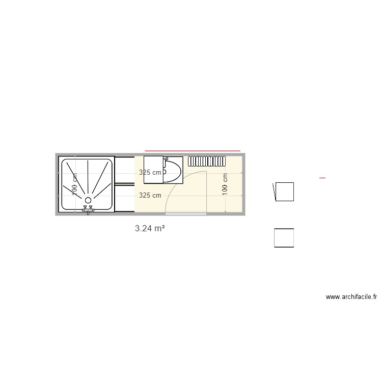 SDB 2ème étage V2. Plan de 0 pièce et 0 m2