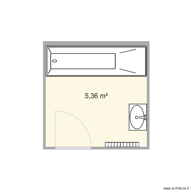 PLan HAMIDI. Plan de 2 pièces et 11 m2