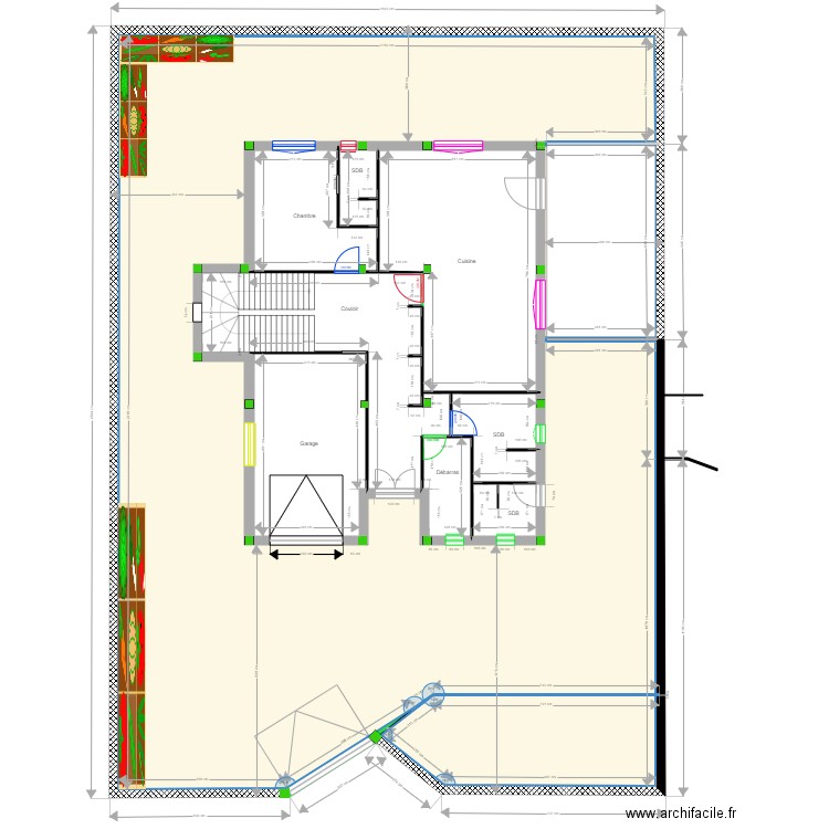 plan principal A avec jardin. Plan de 0 pièce et 0 m2