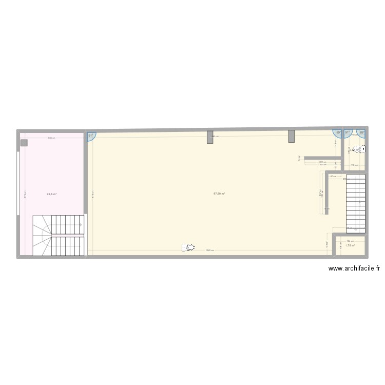 Fruteria copacabana. Plan de 5 pièces et 115 m2