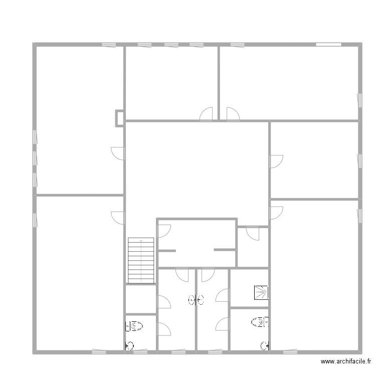 Colas  bureau Ss.Sol. Plan de 10 pièces et 375 m2