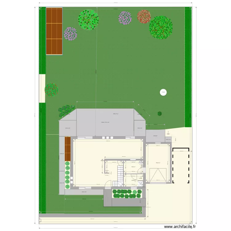 implantation sur terrain. Plan de implantation sur terrain. Plan de