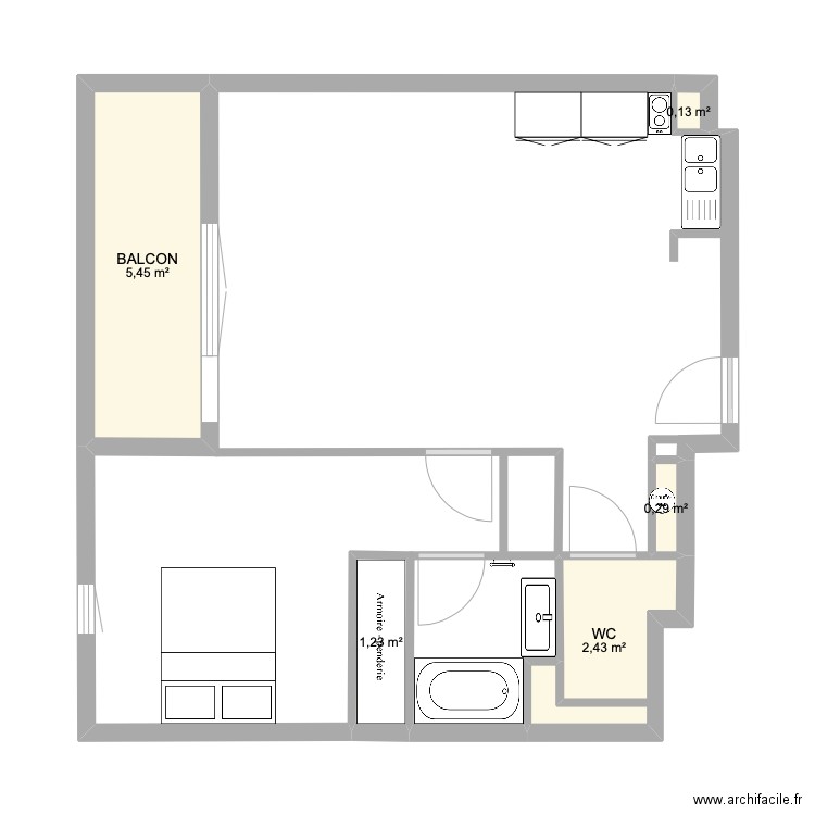 APPARTEMENT PIBRAC. Plan de 5 pièces et 10 m2