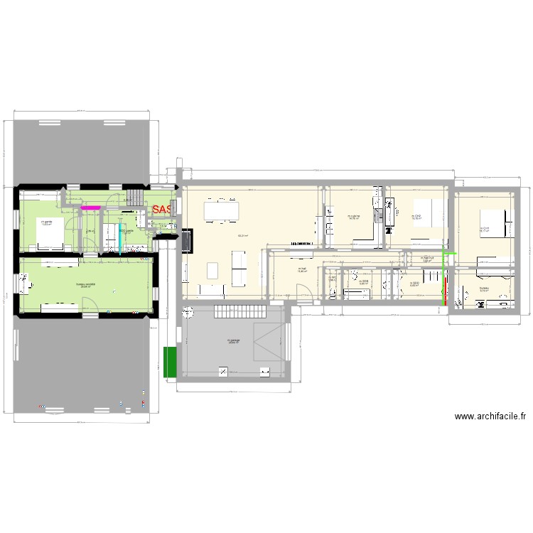   tout le plus grand ourdis111121. Plan de 19 pièces et 311 m2