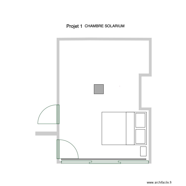 Projet Chambre Plan pour Mesures. Plan de 0 pièce et 0 m2