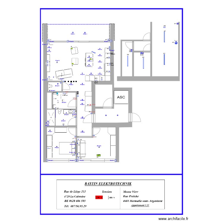 Meuse View appartement C21 domo 5 2020. Plan de 0 pièce et 0 m2