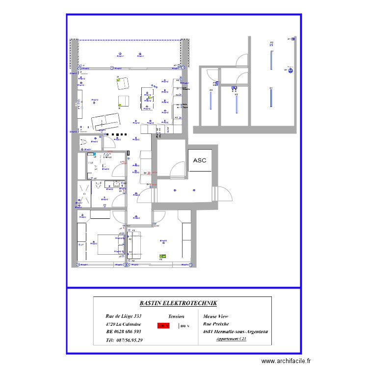 Meuse View appartement C21 domo 5 2020. Plan de 0 pièce et 0 m2