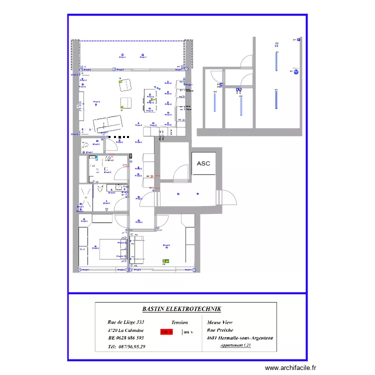Meuse View appartement C21 domo 5 2020. Plan de 