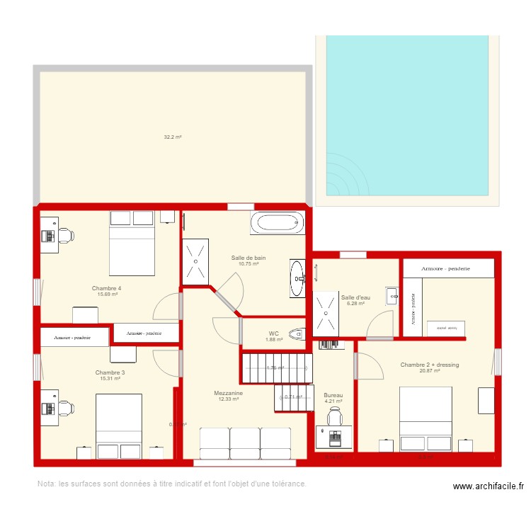 BI2264 niveau 2. Plan de 0 pièce et 0 m2