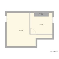 plan avant travaux F3 duplex Etage Triguères