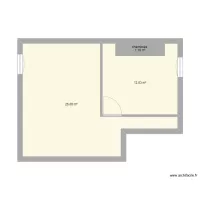 plan avant travaux F3 duplex Etage Trigu&egrave;res