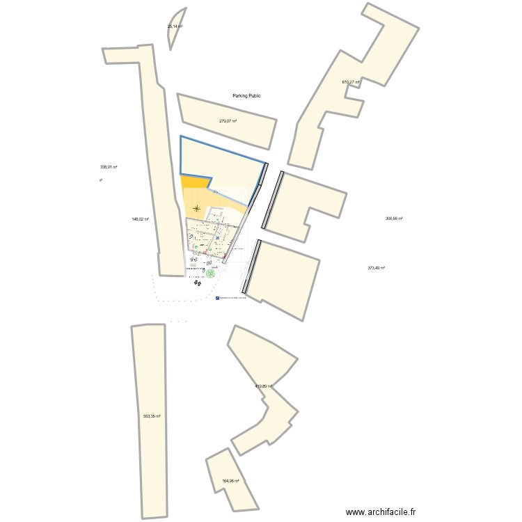 arcole exterieur. Plan de 11 pièces et 3796 m2