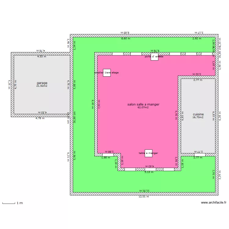 maison en bois. Plan de 