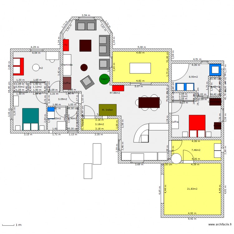 Maison. Plan de 0 pièce et 0 m2