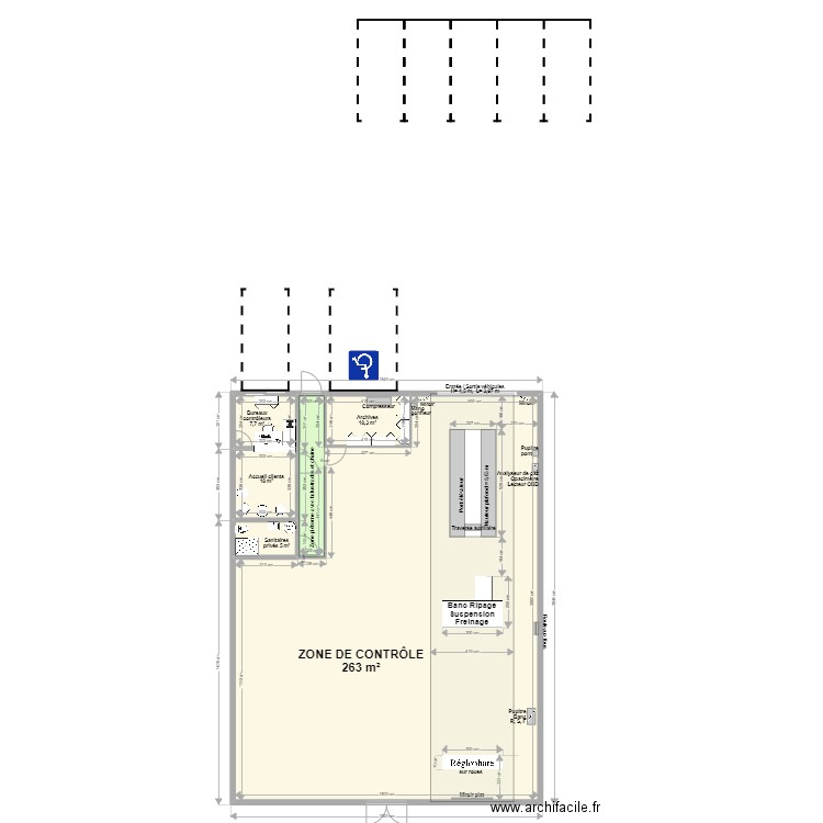 CCT VL MON CONTROLE TECHNIQUE NASSANDRES. Plan de 5 pièces et 296 m2