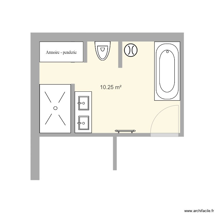 SDB Elsa. Plan de 0 pièce et 0 m2