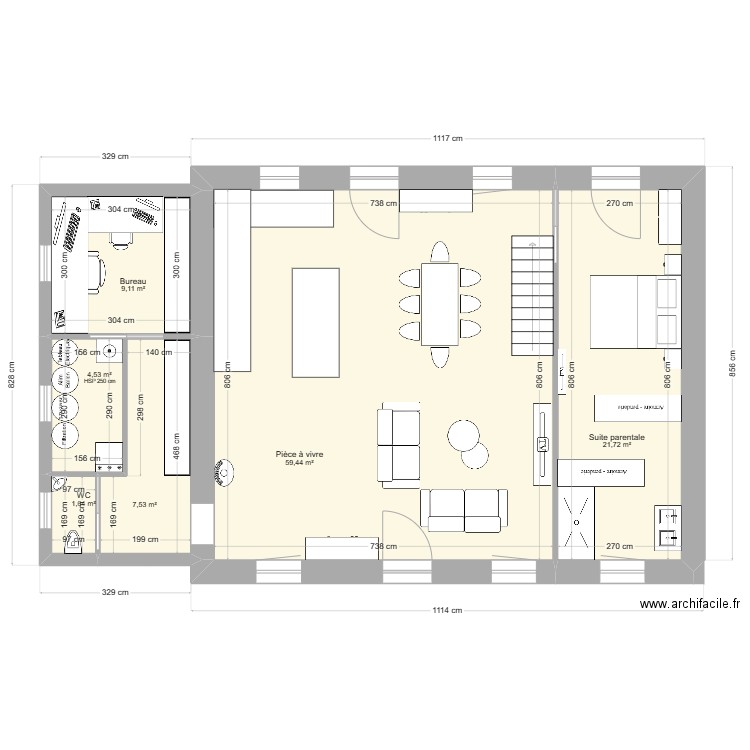 LES PLACIERS. Plan de 13 pièces et 183 m2