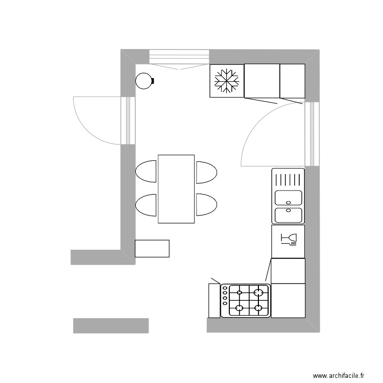 Cuisine. Plan de 0 pièce et 0 m2