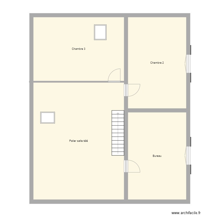 Croquis WEBER étage. Plan de 4 pièces et 116 m2