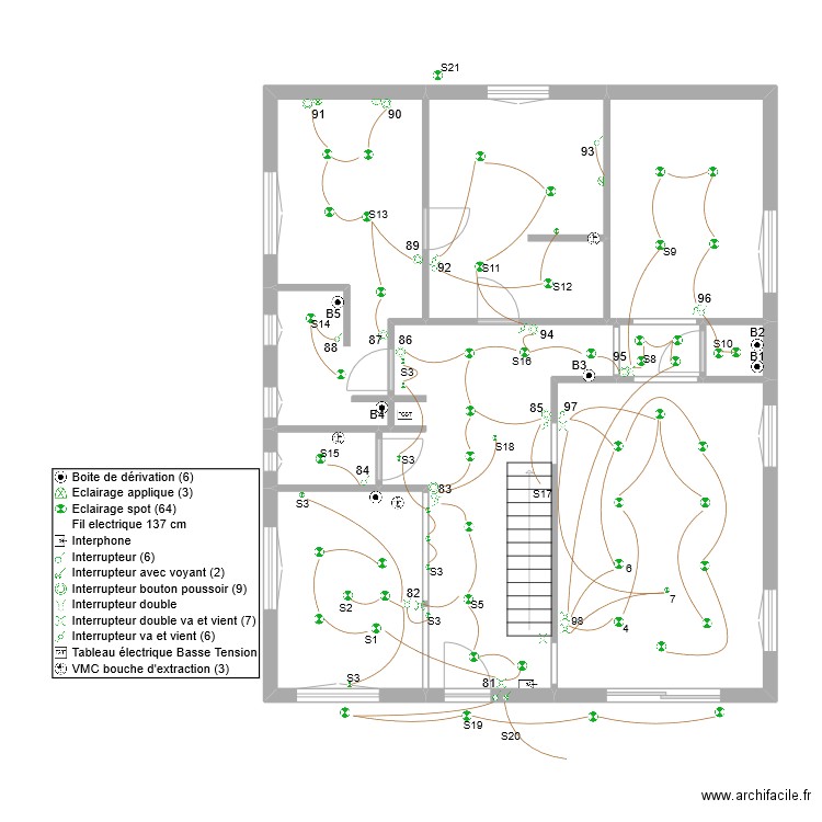 jerome eclairage RdC 1. Plan de 9 pièces et 102 m2