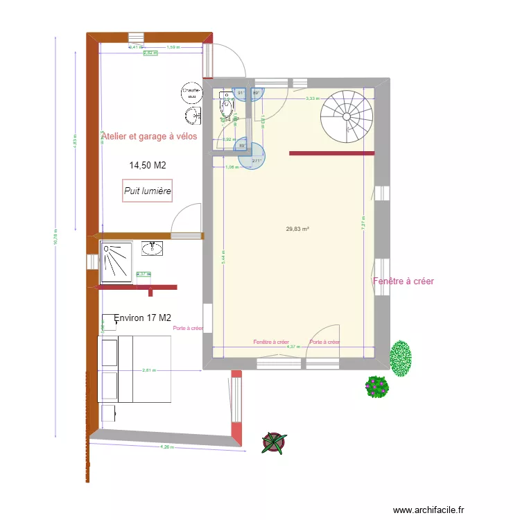 Am&eacute;nagement garage 7. Plan de 