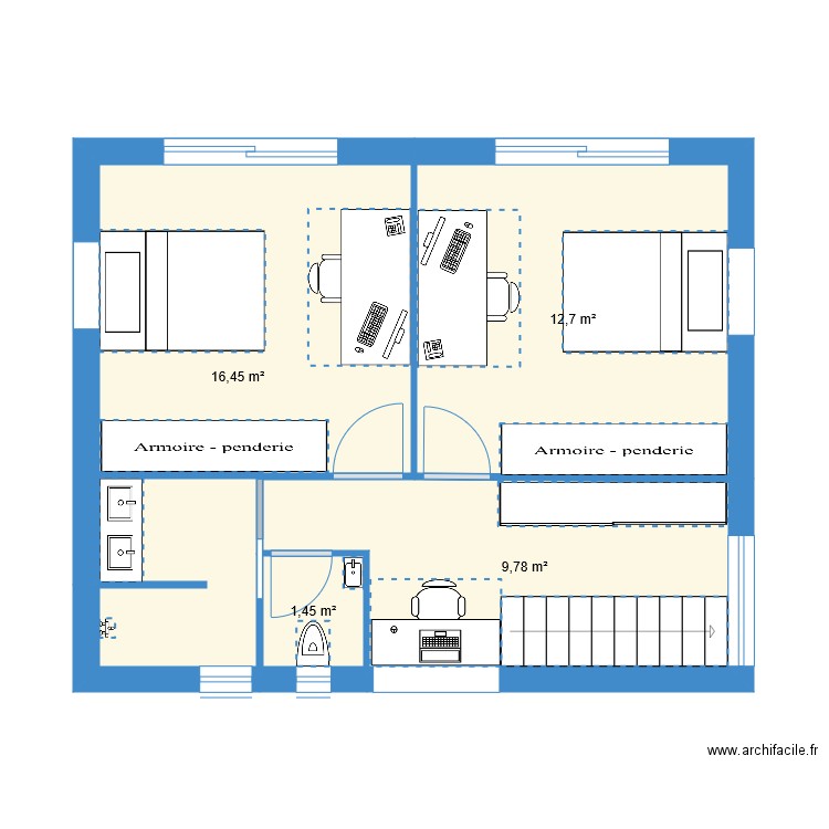 ETAGE. Plan de 0 pièce et 0 m2