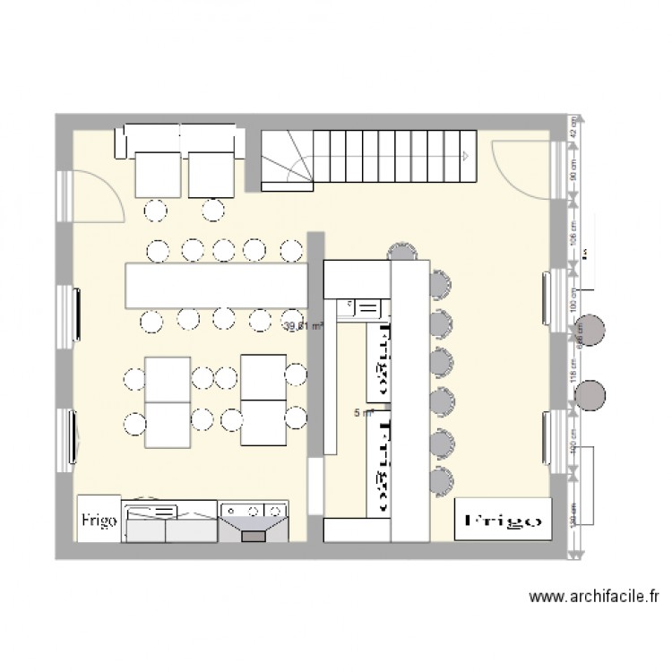 Les filles Aménagement. Plan de 0 pièce et 0 m2