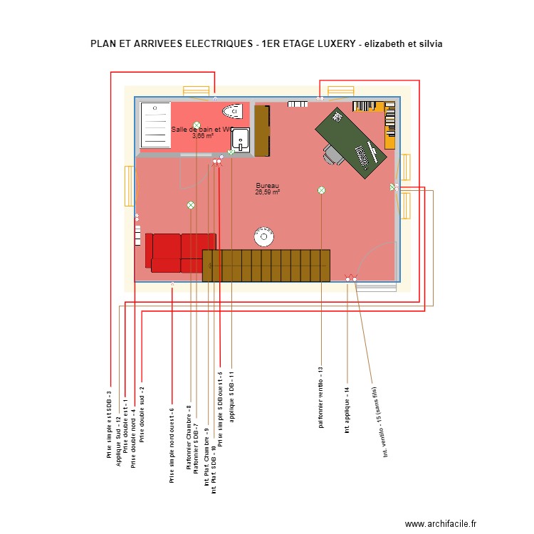 Luxery atelier pour plan electrique - SDB. Plan de 2 pièces et 35 m2