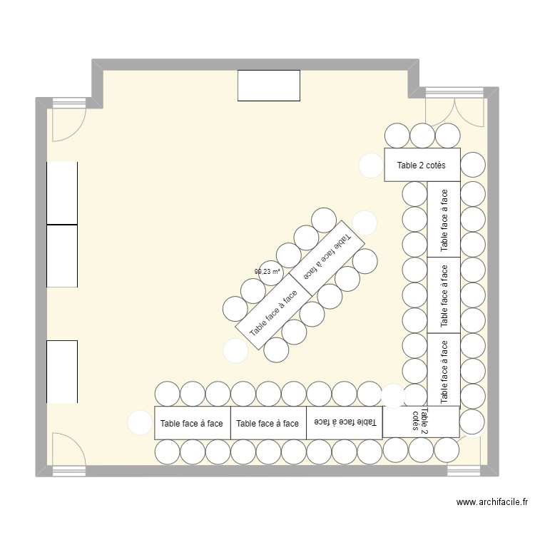 cricri. Plan de 1 pièce et 99 m2