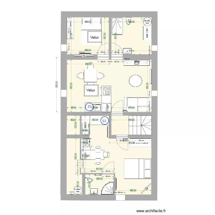 carlos 2eme etage. Plan de 