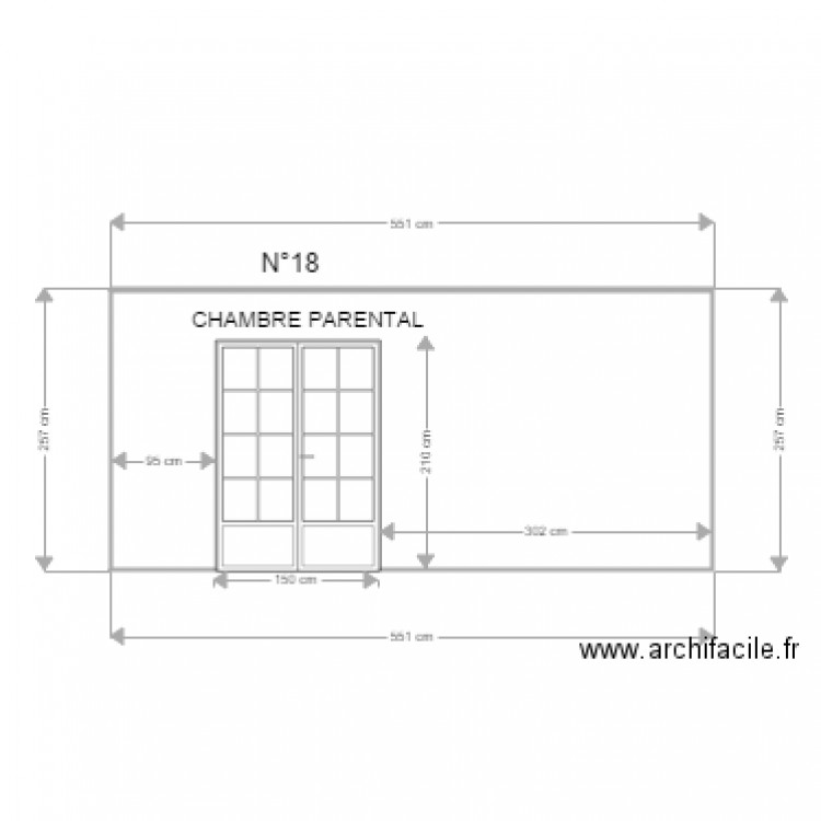 Baie vitre bois crisillons. Plan de 0 pièce et 0 m2