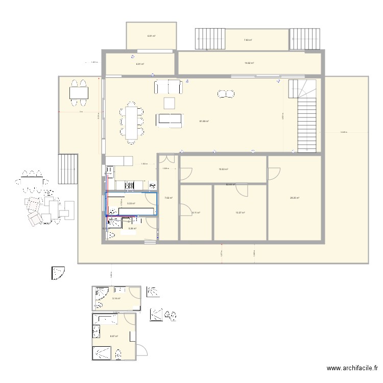 tresnja sdb terrasse. Plan de 0 pièce et 0 m2