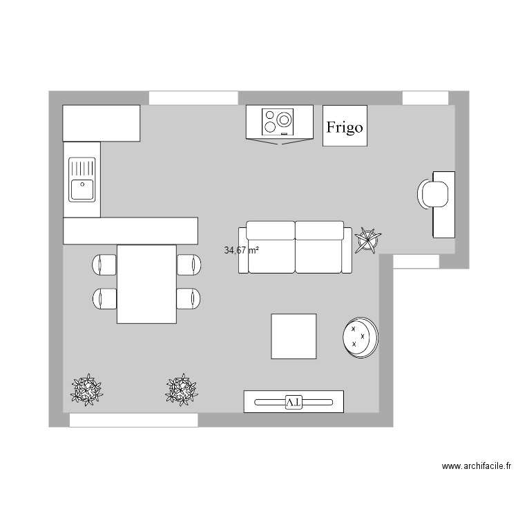 pièce à vivre 2. Plan de 0 pièce et 0 m2