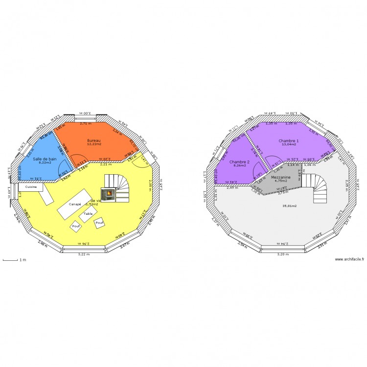Maison GREB Dodécagone. Plan de 0 pièce et 0 m2
