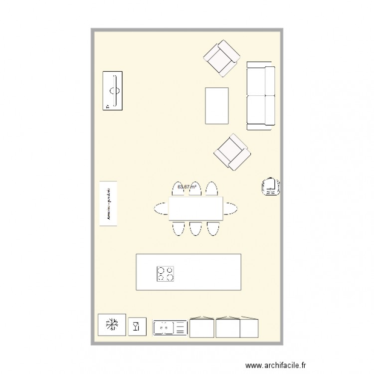 salle de séjour. Plan de 0 pièce et 0 m2